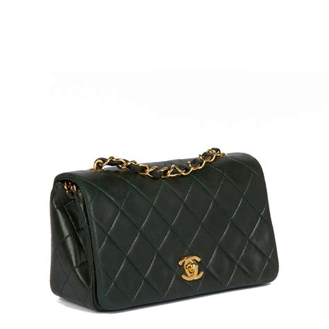 chanel forest green bag|CHANEL Lambskin Quilted Top Handle Flap Coin .